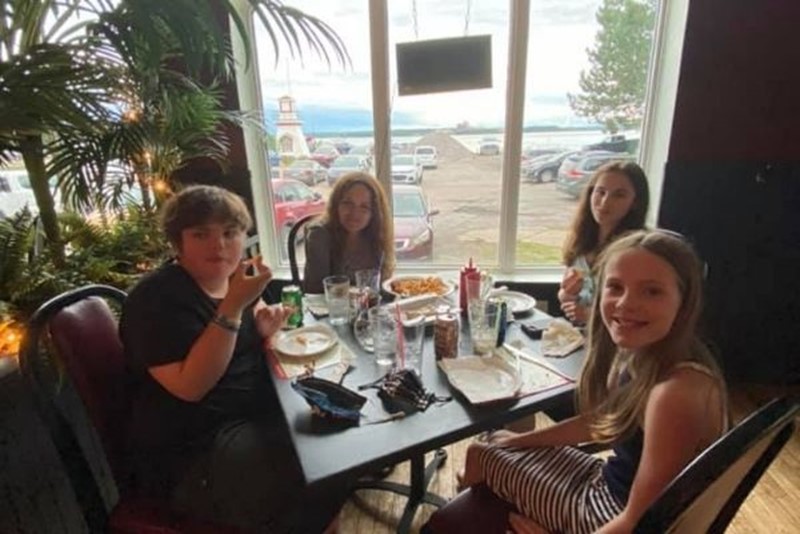 Gathering at the restaurant